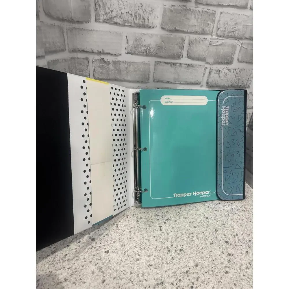 Mead Original Trapper Keeper 3-Ring Binder Organizer in a Retro Pattern, NWT